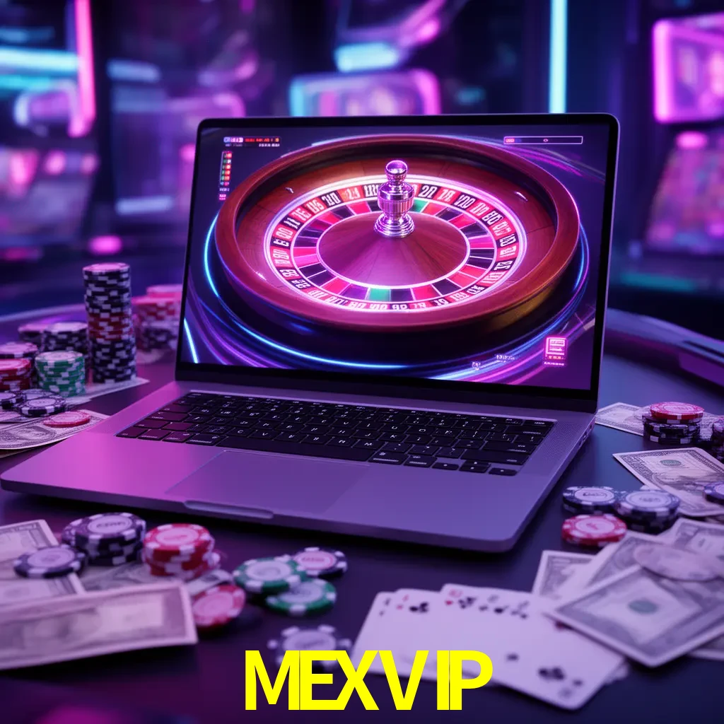 Centro móvil MEXVIP con casino, cajero, bonos, app y acceso de cuenta para México